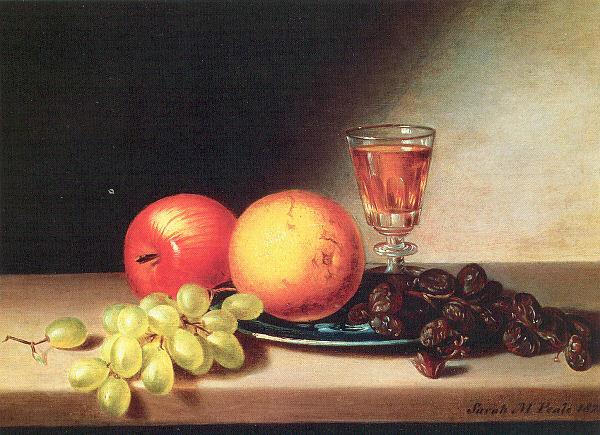 Peale, Sarah Miriam Fruit and Wine France oil painting art
